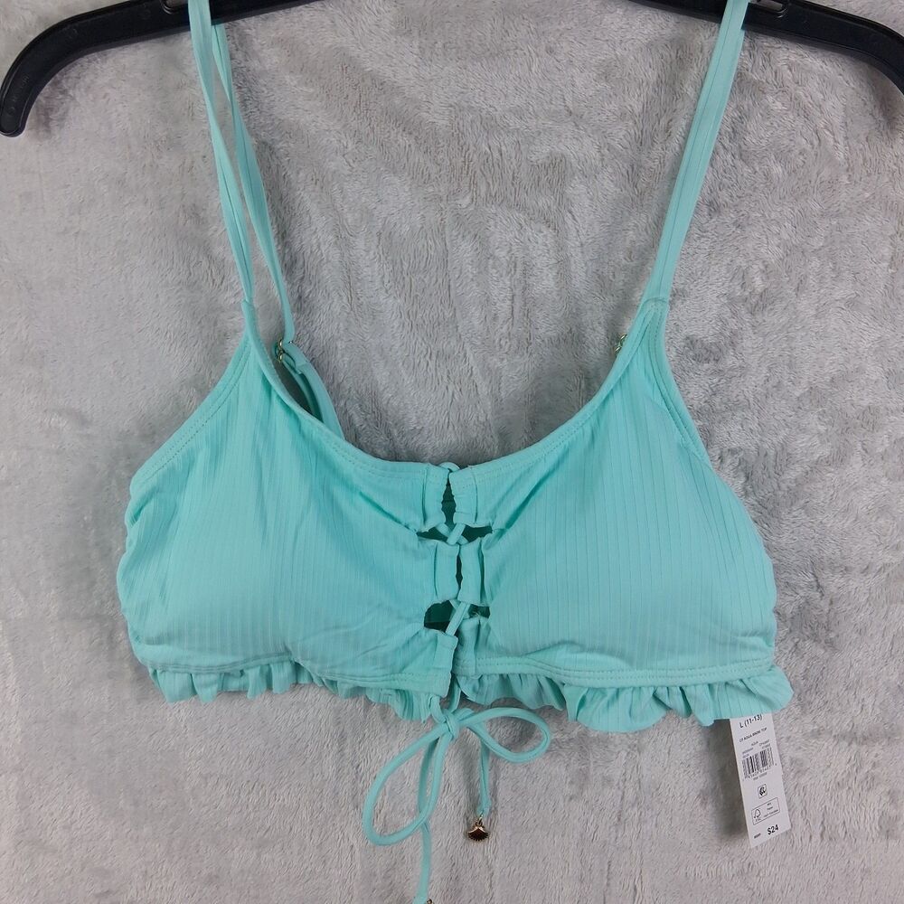 Celebrity Pink Swim Bikini Top Junior/Women's Sz S (3-5) Aqua New With Tags